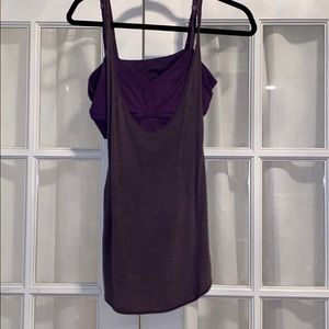 Lululemon Purple Wrap Tank Top with Sports Bra
